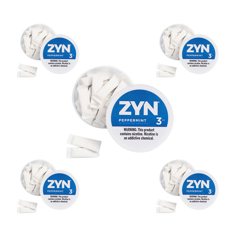 5cjs Zyn 2024: 3mg Nicotine Pouches, Quit Smoking, Mentos